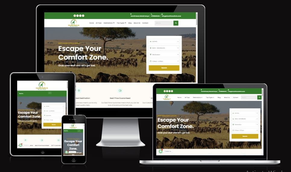 Elva Africa Safaris Mockup