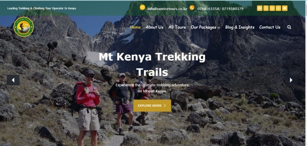 SUNRISE TOURS MOCKUP